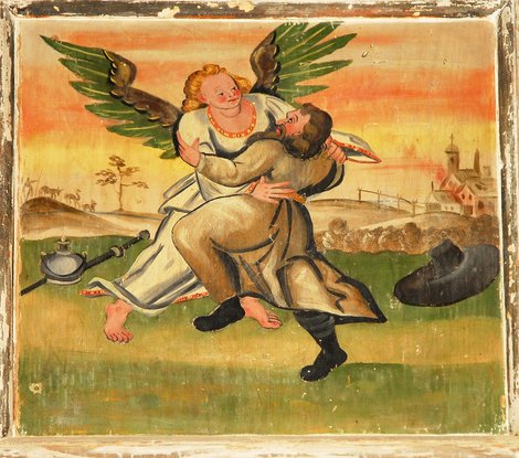 Tafelbild "der Kampf Jakobs mit dem Engel" in der Peter-Pauls-Kirche (Foto Stenzel & Taubert Dresden